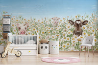 Farm Animals Wallpaper Mural - Wallanza
