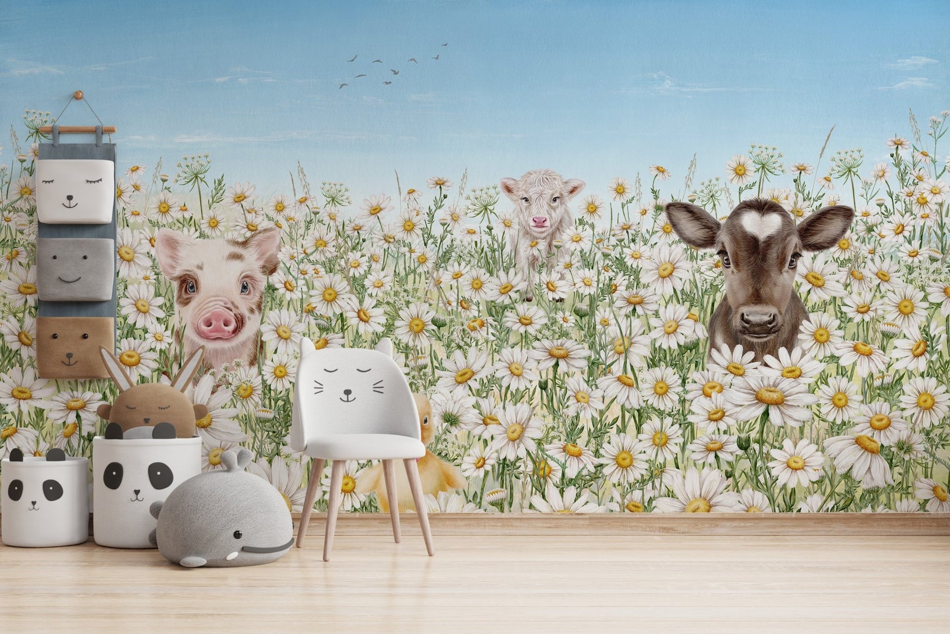 Farm Animals Wallpaper Mural - Wallanza