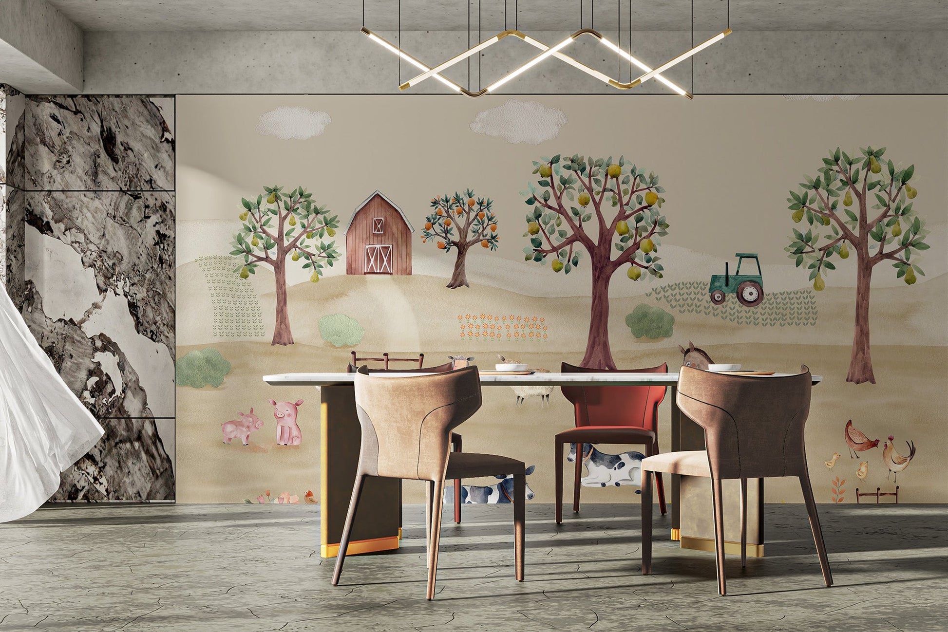 Farm Life Wallpaper Mural - Wallanza