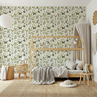 botanical wallpaper feature decor
