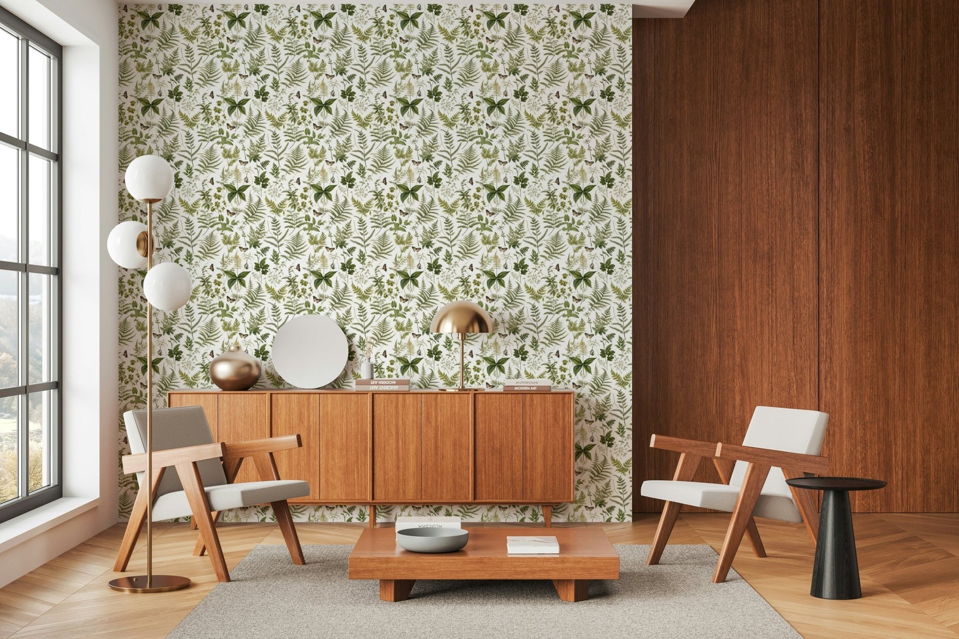 Greenery print for accent surface