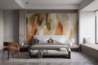 Modern artistic wallpaper with textured paint strokes.
