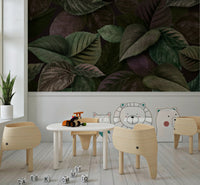 Fine Foliage Green Wall Mural - Wallanza