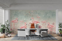 Flamingo Fantasy Wallpaper Mural - Wallanza