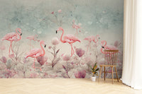 Flamingo Fantasy Wallpaper Mural - Wallanza