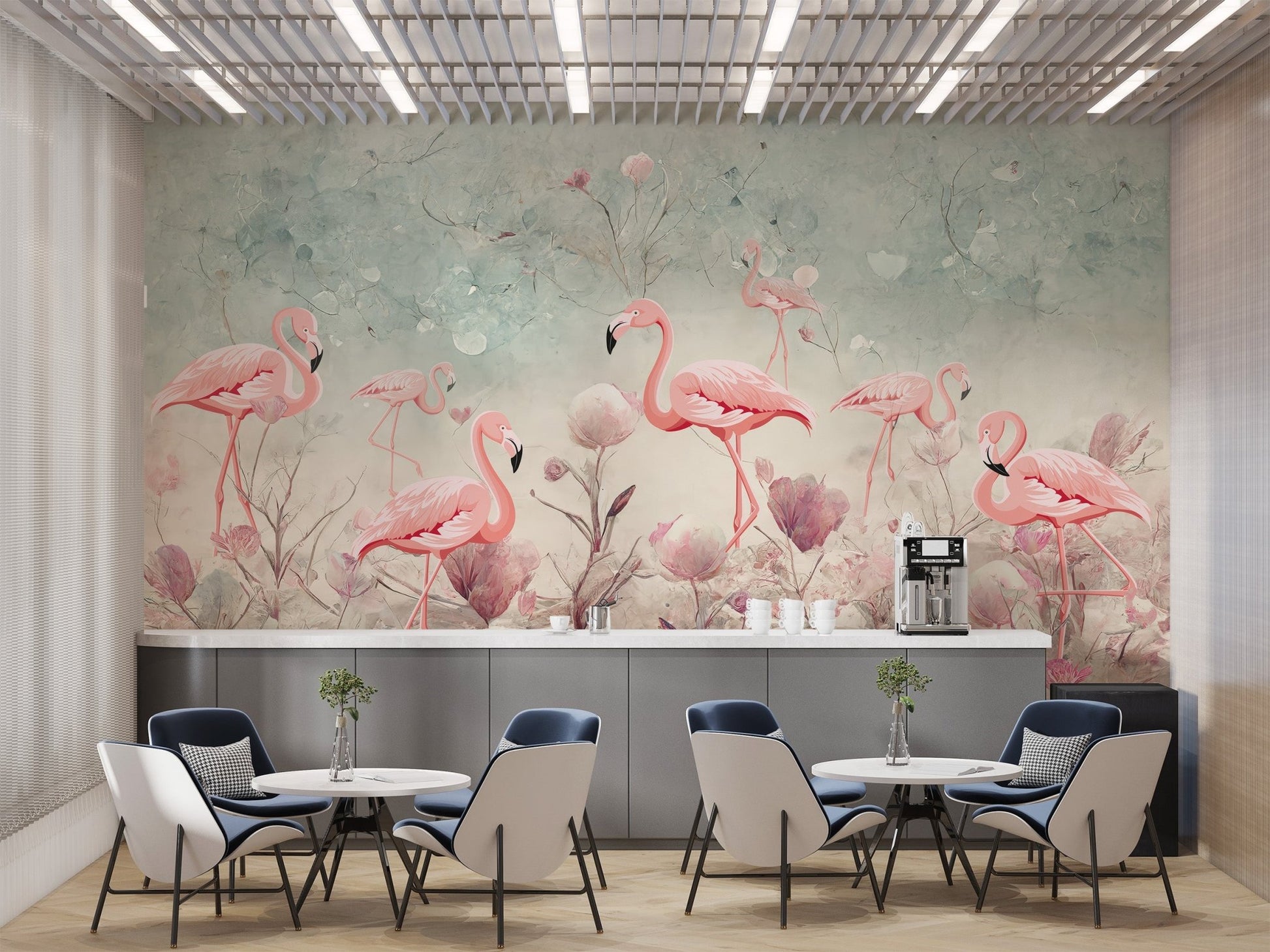 Flamingo Fantasy Wallpaper Mural - Wallanza