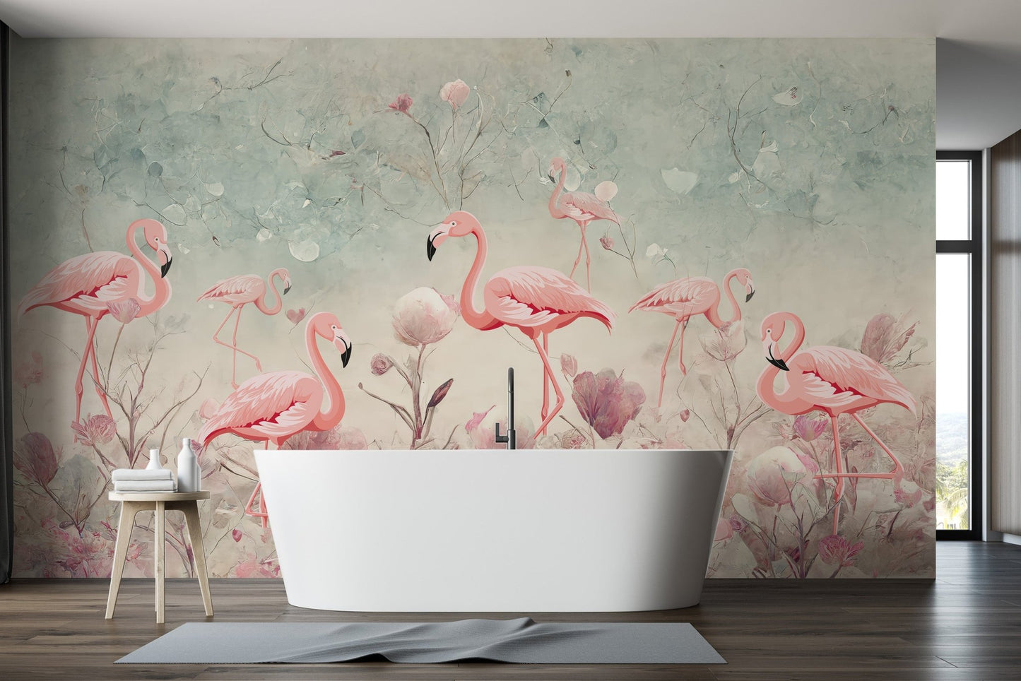 Flamingo Fantasy Wallpaper Mural - Wallanza