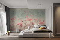 Flamingo Fantasy Wallpaper Mural - Wallanza