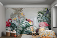 Flamingo Tropical Jungle Wallpaper - Wallanza