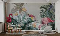 Flamingo Tropical Jungle Wallpaper - Wallanza
