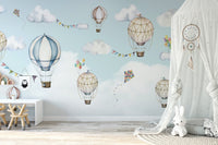 Floating Balloon Sky Wallpaper Mural - Wallanza