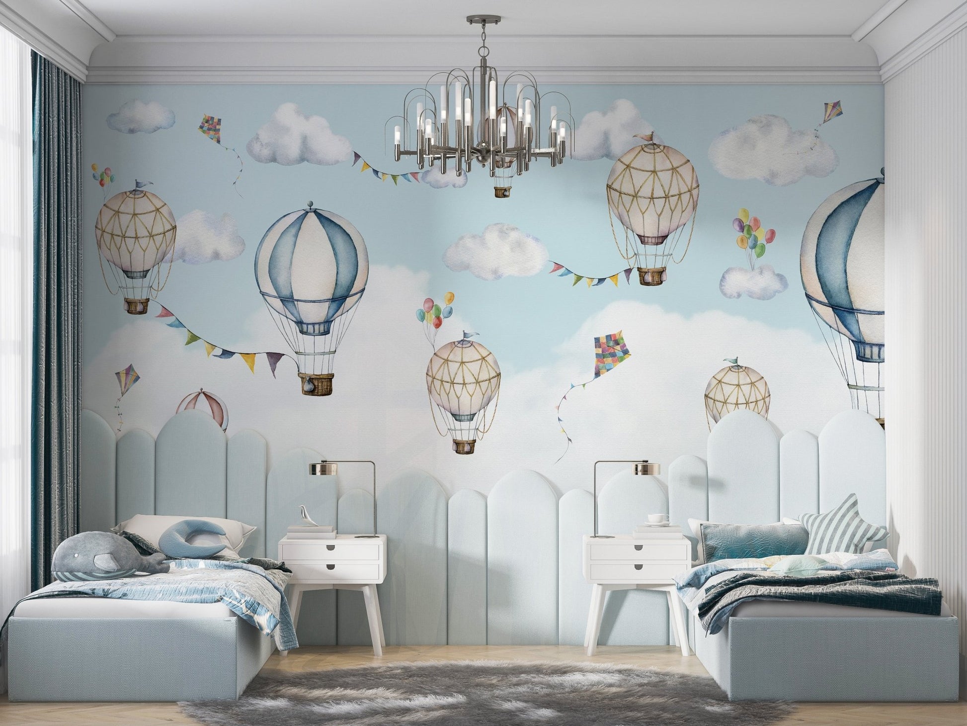 Floating Balloon Sky Wallpaper Mural - Wallanza