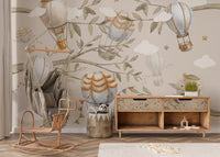 Floating Balloons Nursery Mural - Wallanza