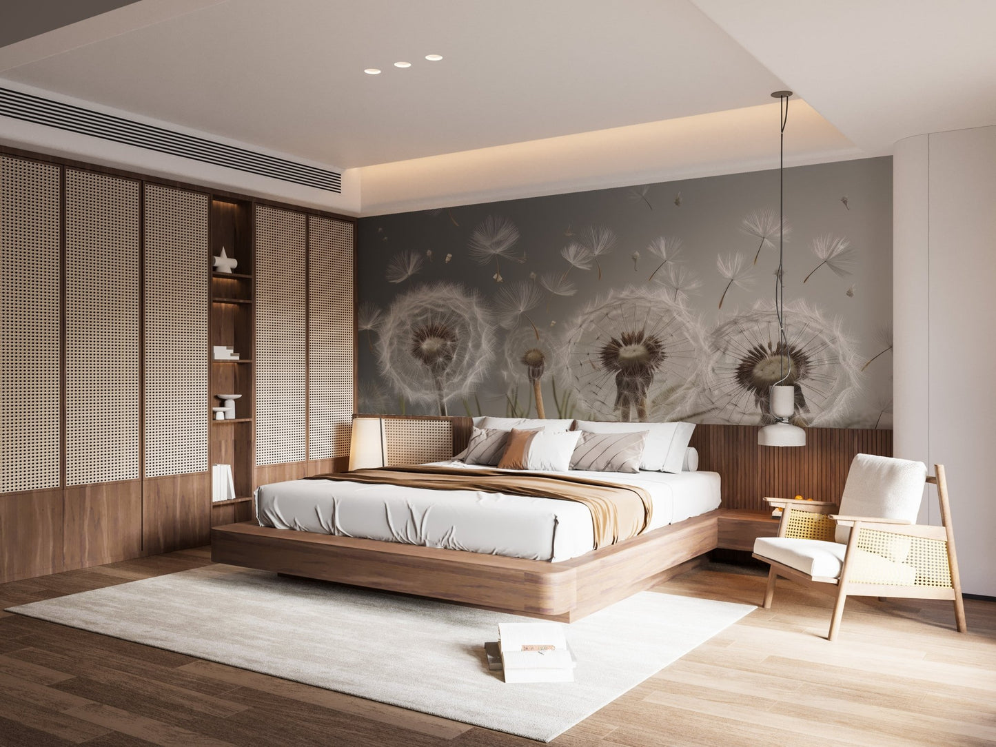 Floating Seeds Tranquil Wall Mural - Wallanza