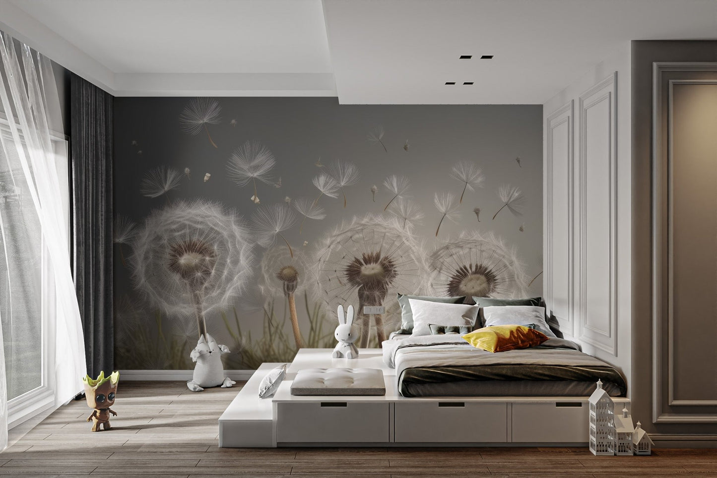 Floating Seeds Tranquil Wall Mural - Wallanza
