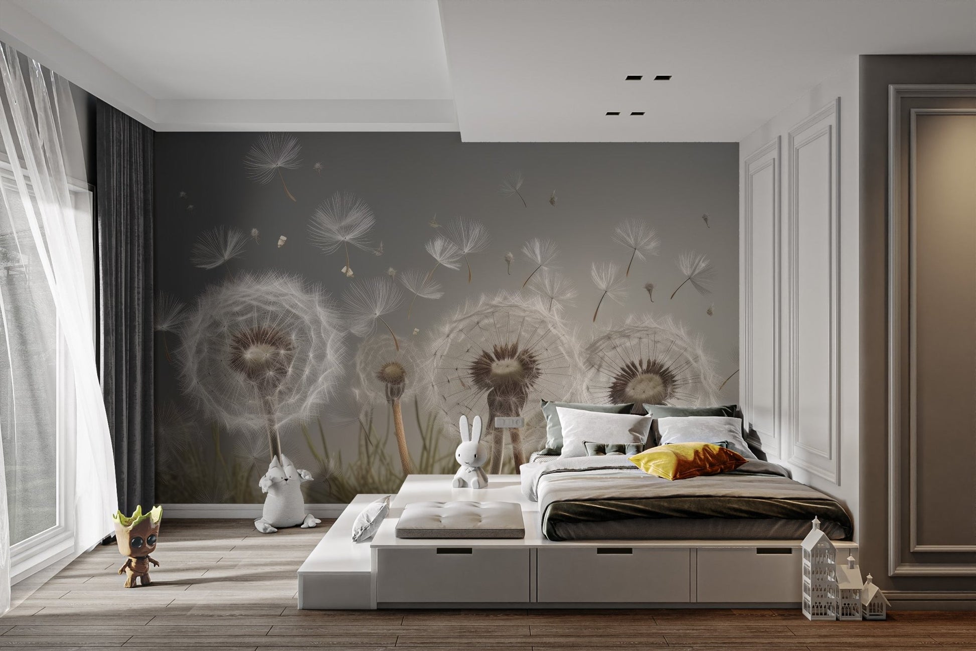 Floating Seeds Tranquil Wall Mural - Wallanza