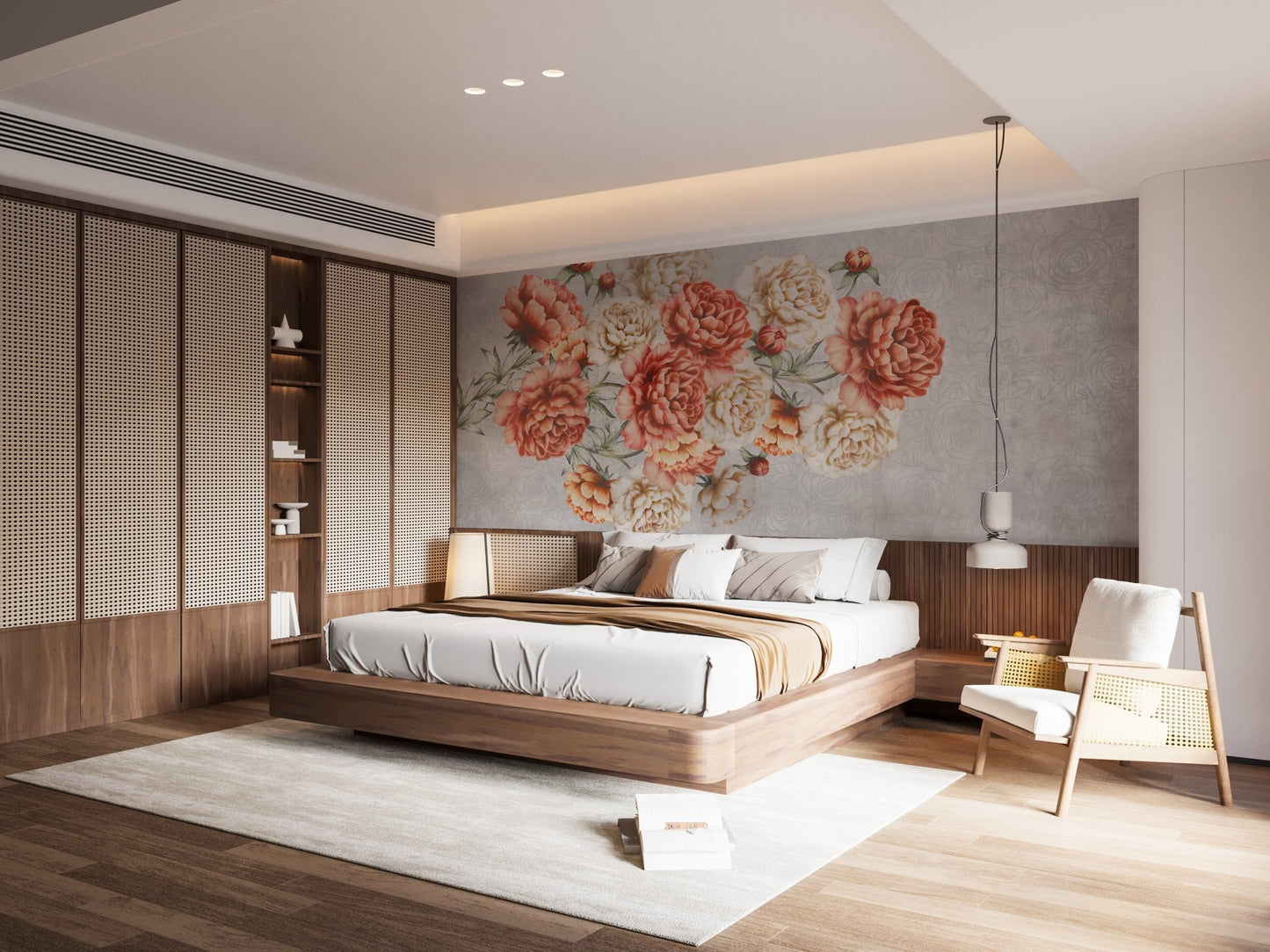 Floral Elegance Wallpaper Mural - Wallanza