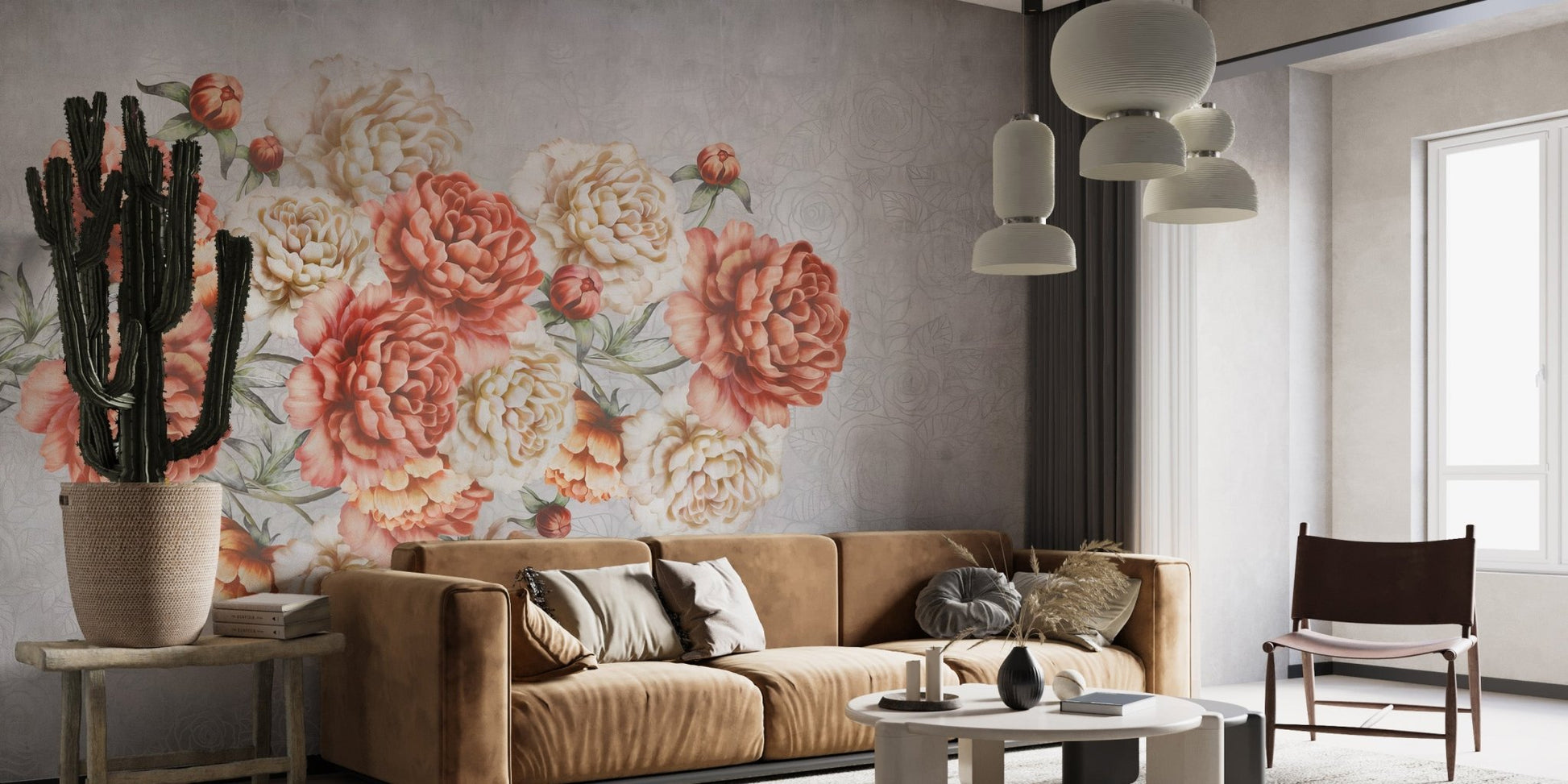 Floral Elegance Wallpaper Mural - Wallanza