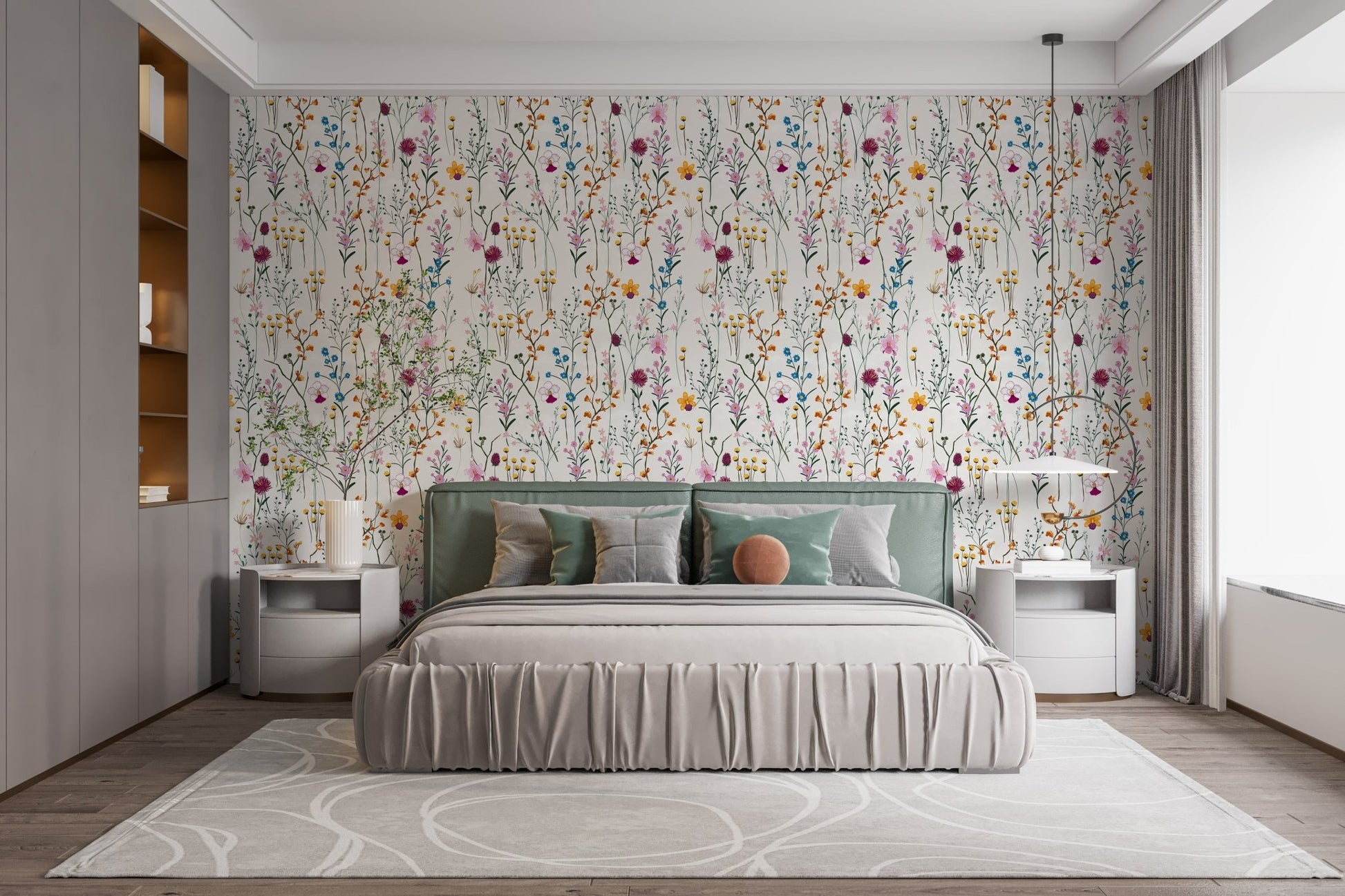 Floral Elegance Wallpaper Mural - Wallanza