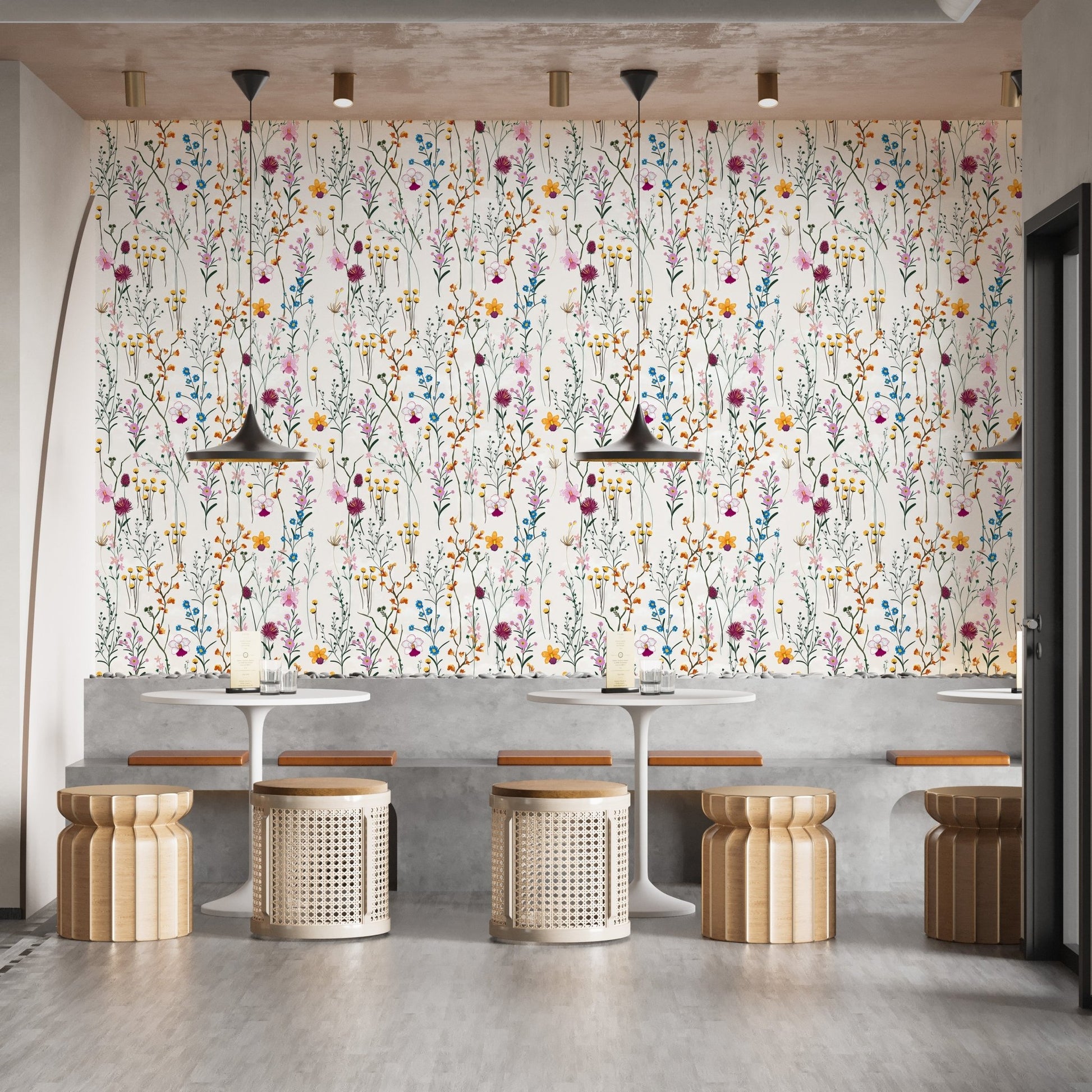 Floral Elegance Wallpaper Mural - Wallanza