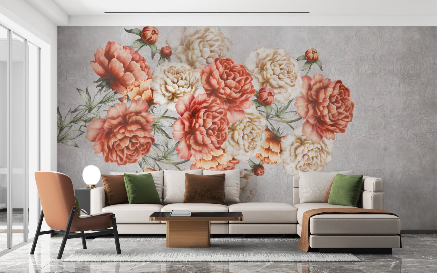 Floral Elegance Wallpaper Mural - Wallanza