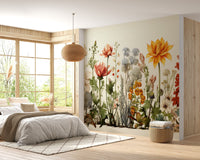 Floral Garden Wallpaper Mural - Wallanza