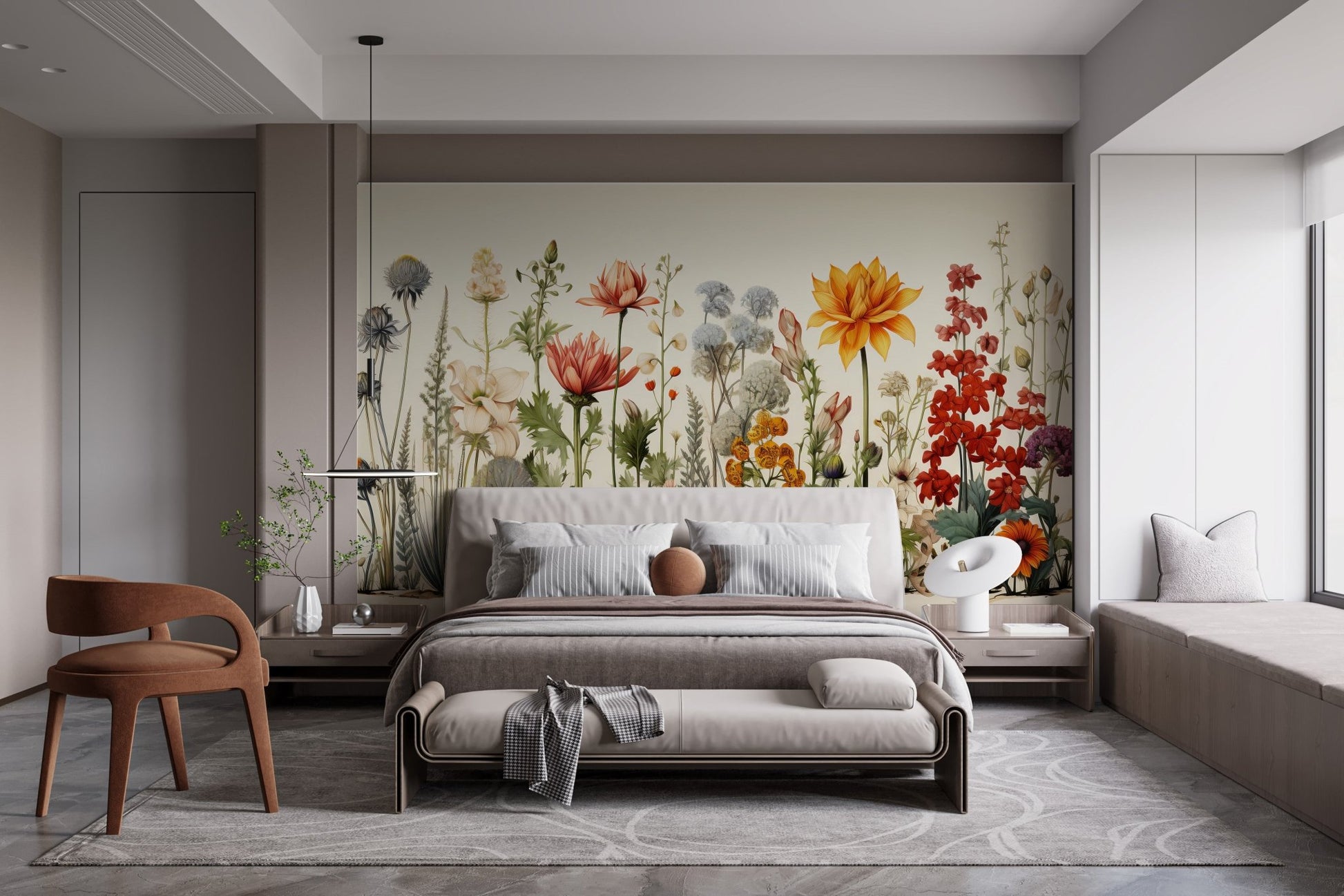 Floral Garden Wallpaper Mural - Wallanza