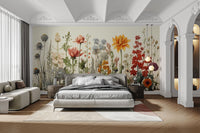 Floral Garden Wallpaper Mural - Wallanza