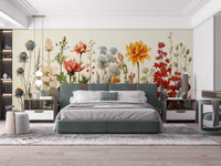 Floral Garden Wallpaper Mural - Wallanza