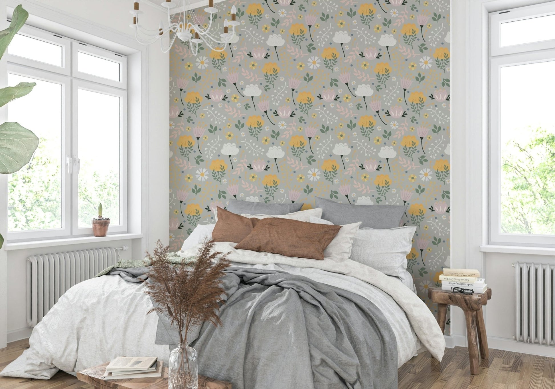Floral Pattern Wallpaper⁠ - Wallanza