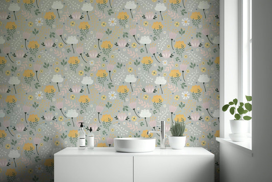 Floral Pattern Wallpaper⁠ in  feature wall
