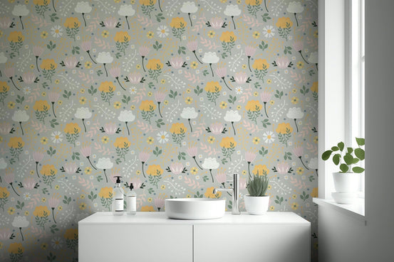 Floral Pattern Wallpaper⁠ in  feature wall