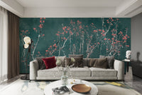 Floral Reflection Water Wallpaper - Wallanza