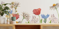 Floral Watercolor Wall Mural - Wallanza