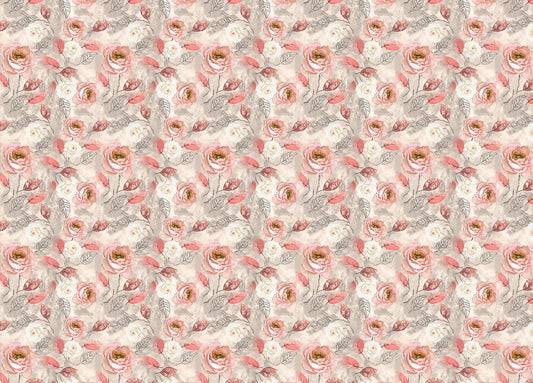 Watercolor Pink Roses Flower Wallpaper For Walls