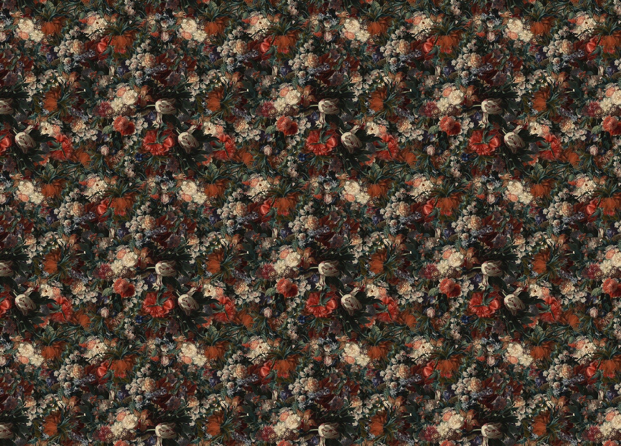 Vintage Classic Style Various Flowers Wallpaper For Walls