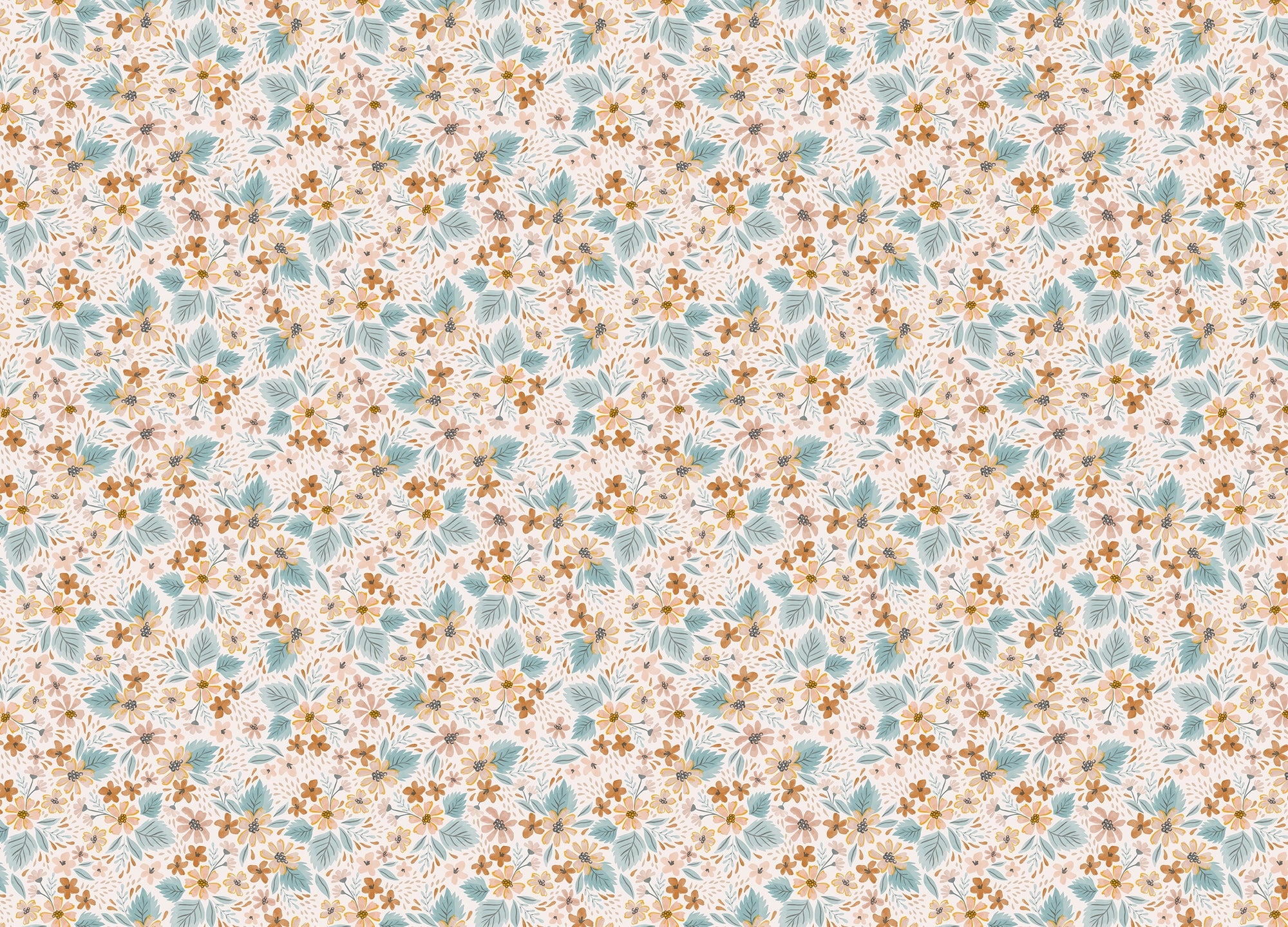 Watercolor Small Pattern Floral Pastel Colors Wallpaper