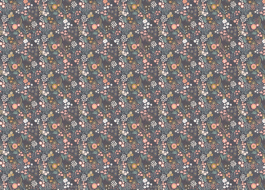 Field Pastel Colorful Repeat Pattern Flower Wallpaper