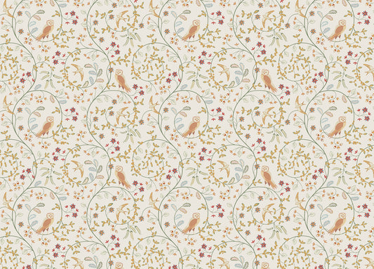 Newill Peppermint Russet Flower Wallpaper For Walls