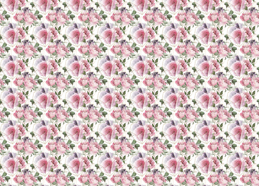 Watercolor Pink Flower Gold Line Texture Wallpaper For Walls