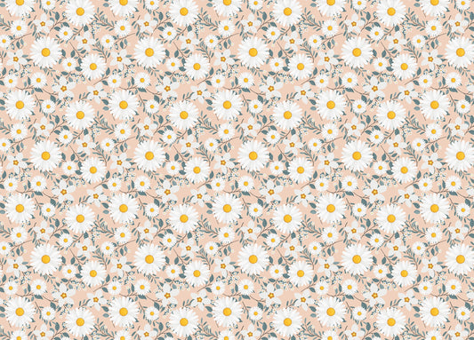 White Daisy Flower Wreath Branch and Leaves Wallpaper