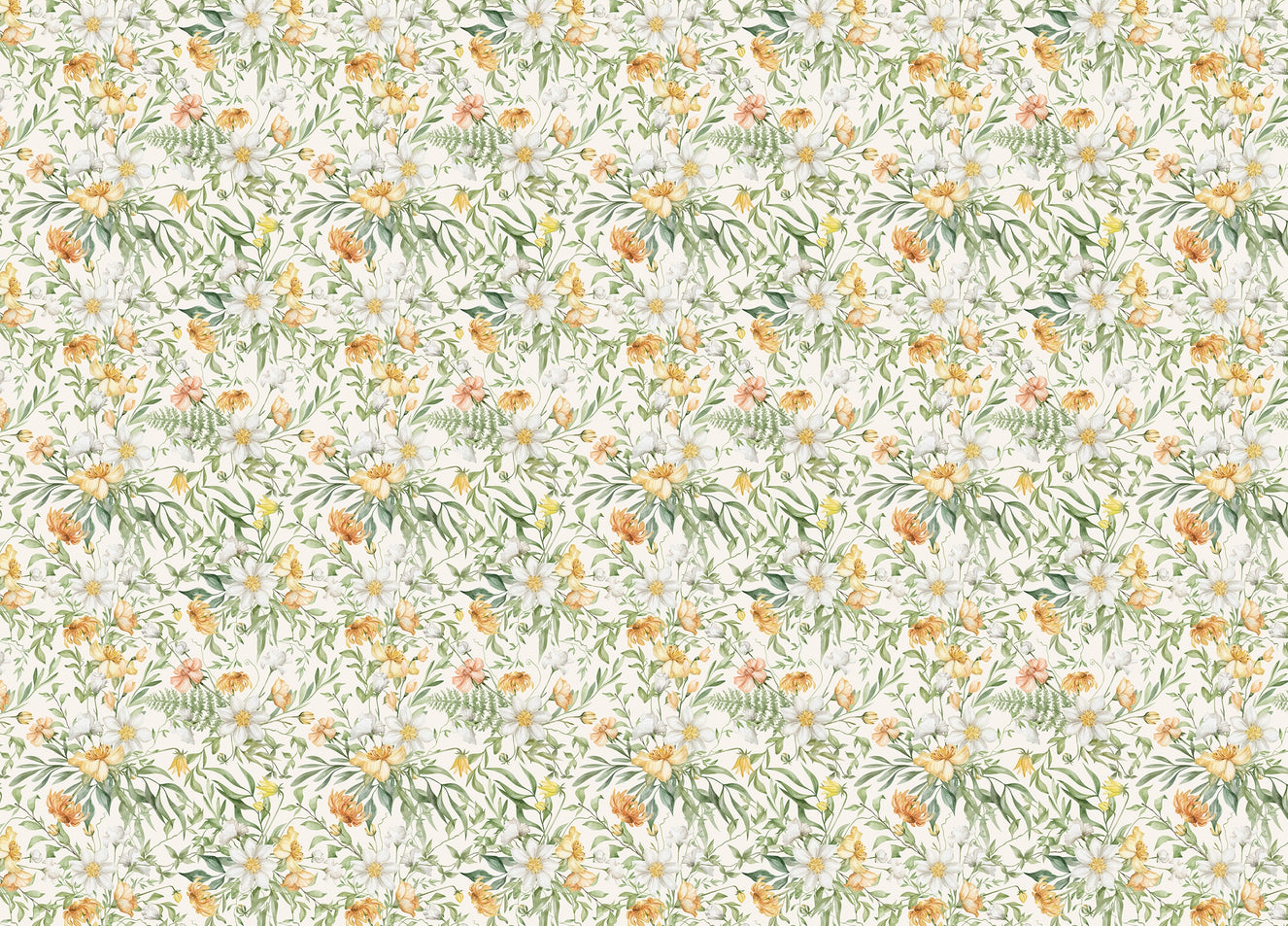 Yellow Colors Flower Meadow Wildflower and Foliage Wallpaper