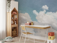 Fluffy Clouds Wallpaper Mural - Wallanza