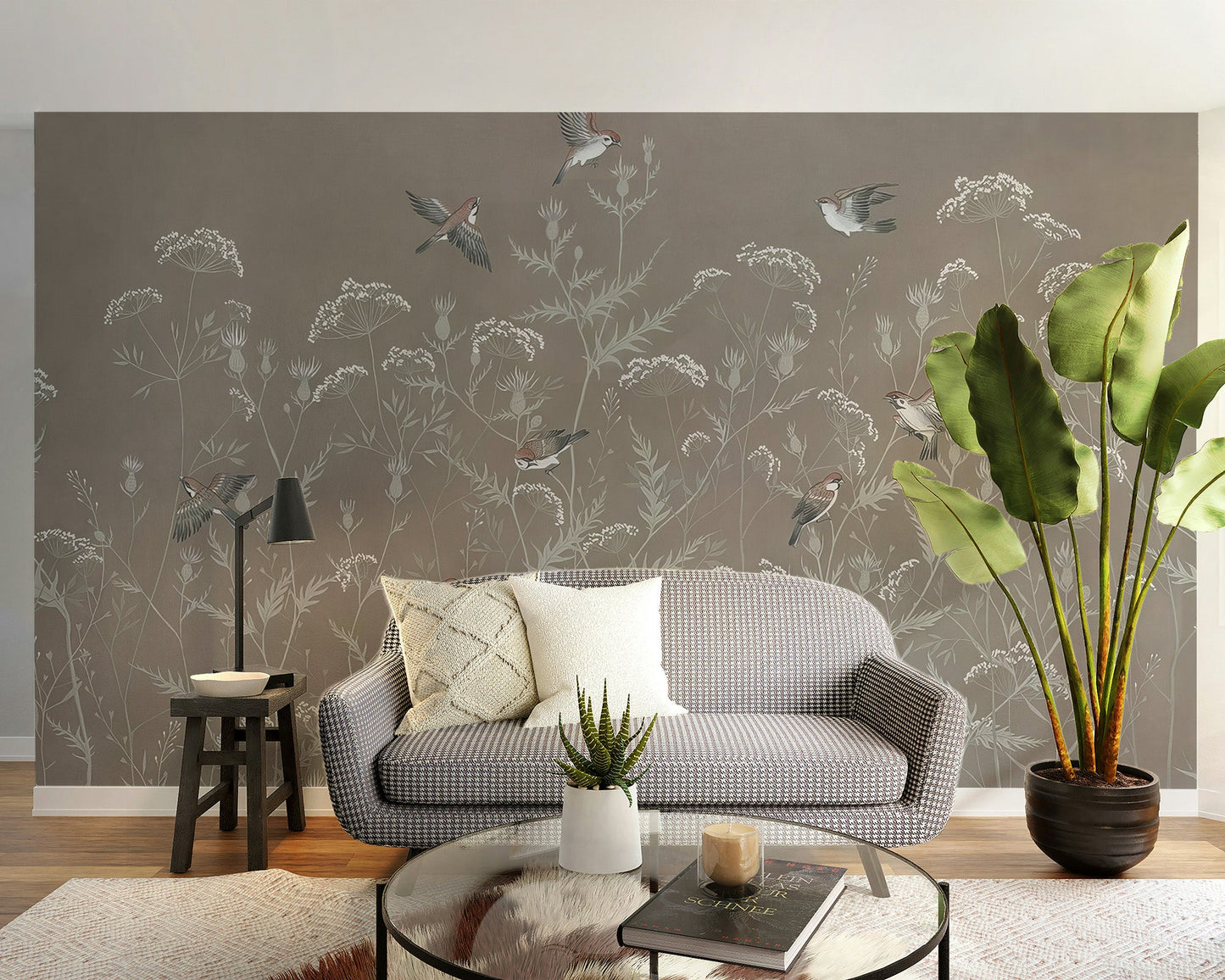 Flying Sparrows Wallpaper Mural - Wallanza