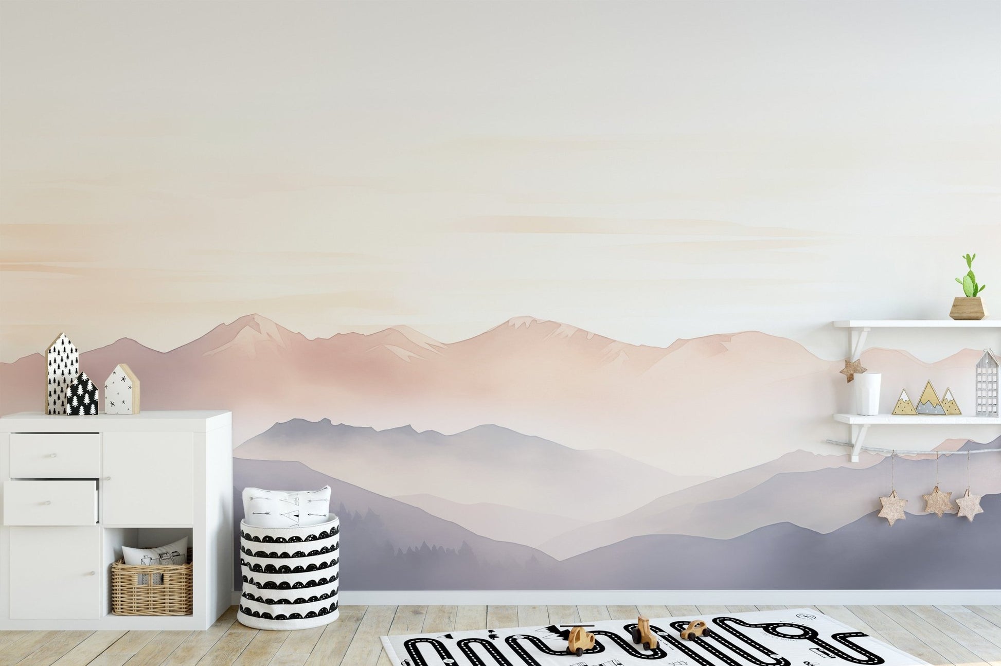 Foggy Hills Wall Mural - Wallanza