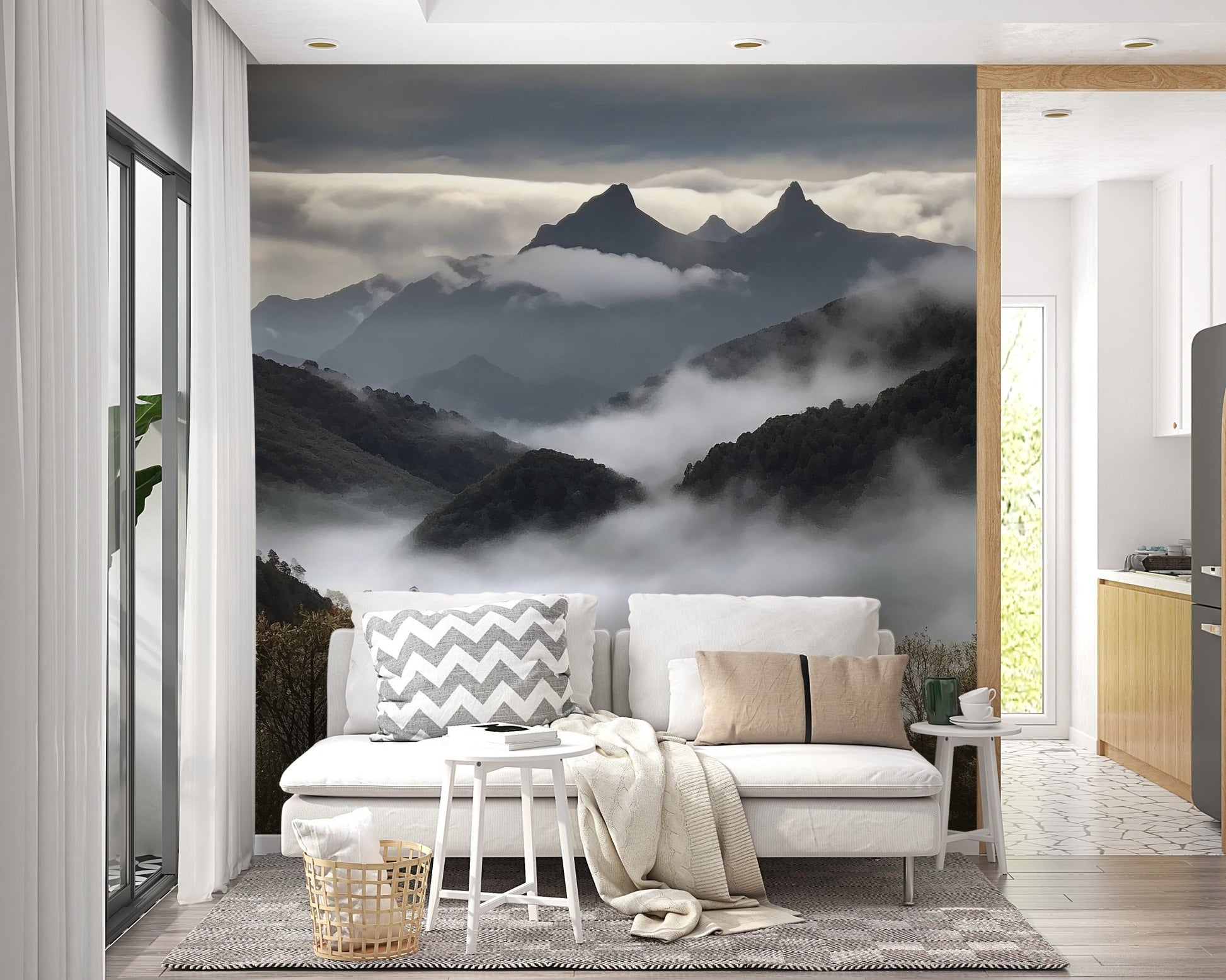 Foggy Mountain Valley Wallpaper - Wallanza