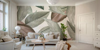 Foliage Wall Mural in a modern living room