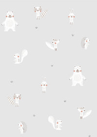 Forest Animal Gray Wallpaper - Wallanza