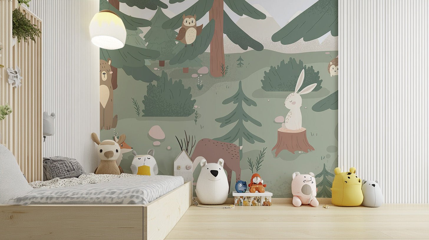 Forest Animal Kids Wallpaper Mural - Wallanza