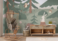 Forest Animal Kids Wallpaper Mural - Wallanza